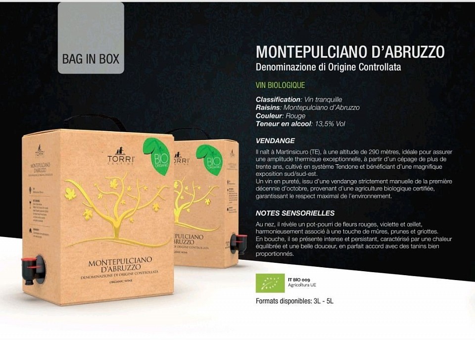 Vin Rouge Bio Montepulciano des Abruzzes