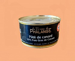 Pâté au Foie Gras de Canard 30 % minimum. Boîte 190 grs..Une excellente entrée sur une tranche de pain légèrement grillé..