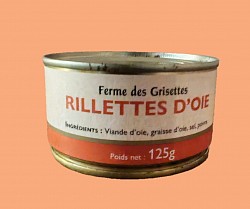 Rillettes d’Oie 120 grs..A tartiner sur pain légèrement grillé...